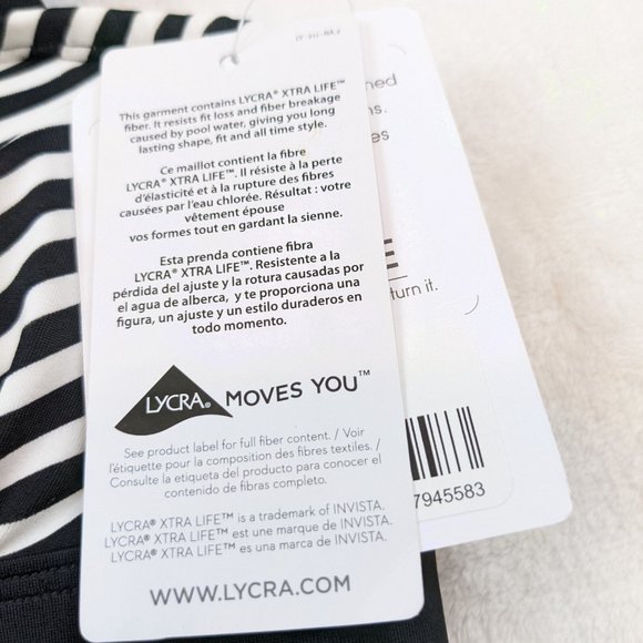 NWT Athleta Bikini Top Slash Stripe Pura 32 B/C - Picture 13 of 14